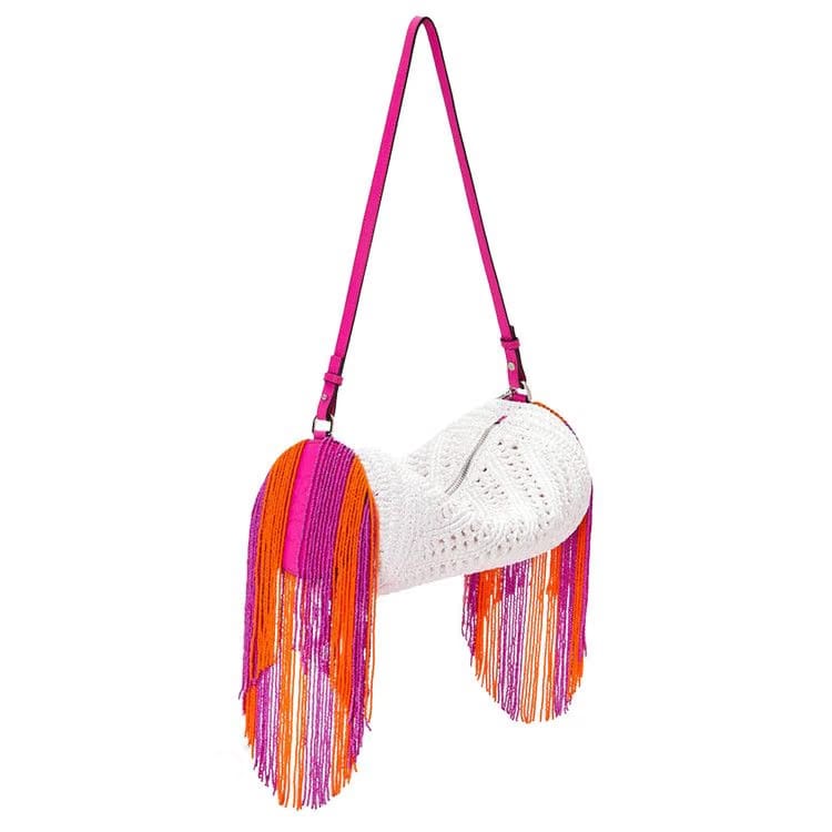 Loewe Bracelet Pouch White/Fuchsia