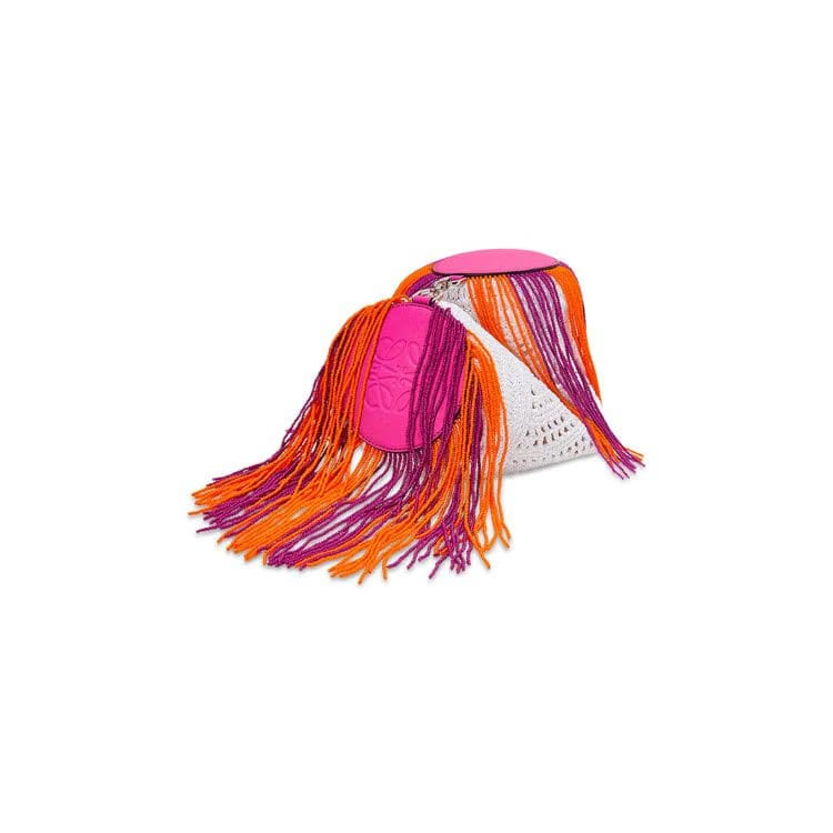 Loewe Bracelet Pouch White/Fuchsia