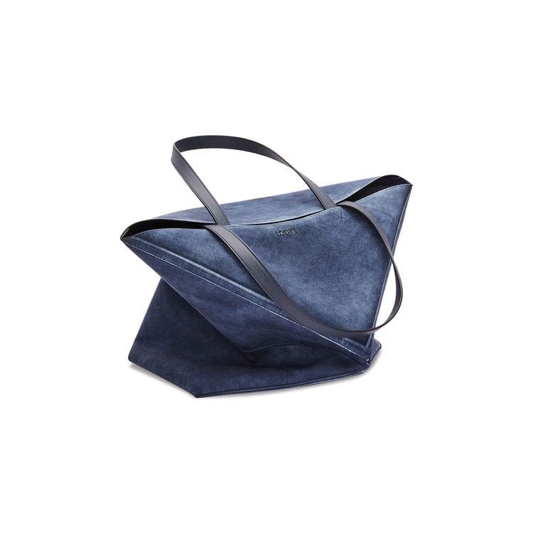 Loewe Denim Puzzle Fold Tote Deep Navy