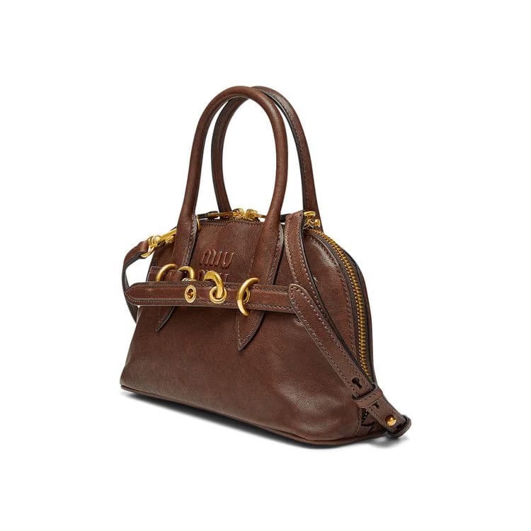 Miu Miu Aventure Nappa Leather Top Handle Bag Radica