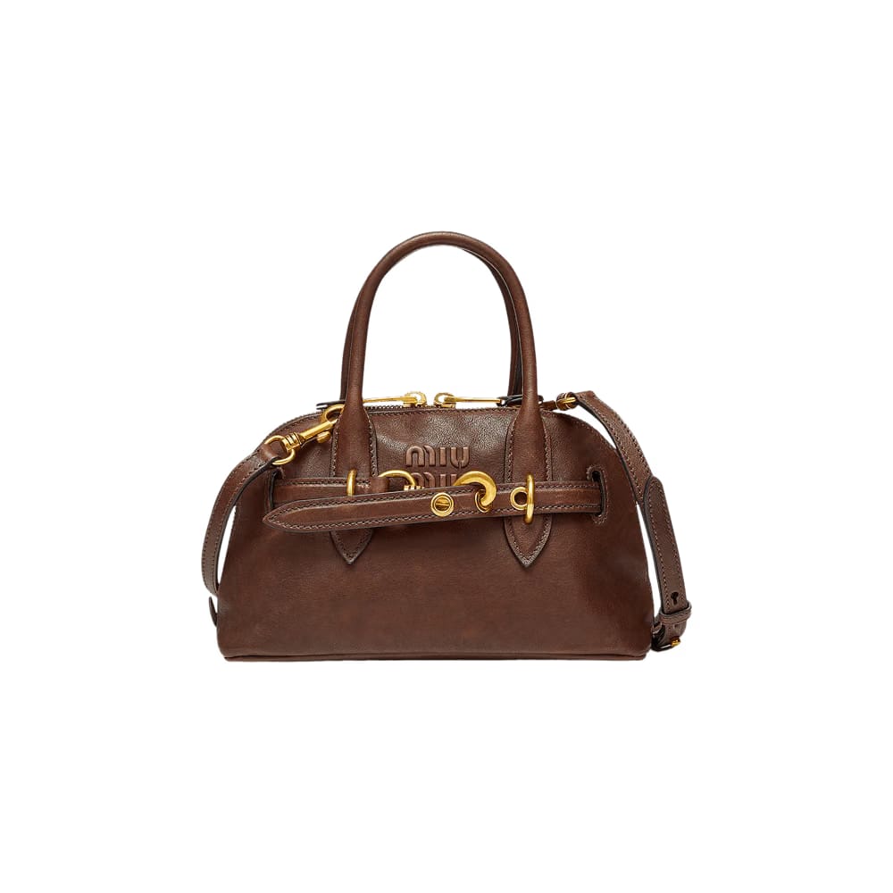 Miu Miu Aventure Nappa Leather Top Handle Bag Radica