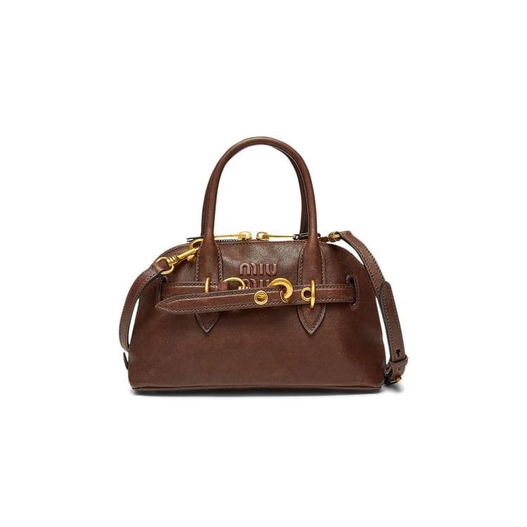 Miu Miu Aventure Nappa Leather Top Handle Bag Radica