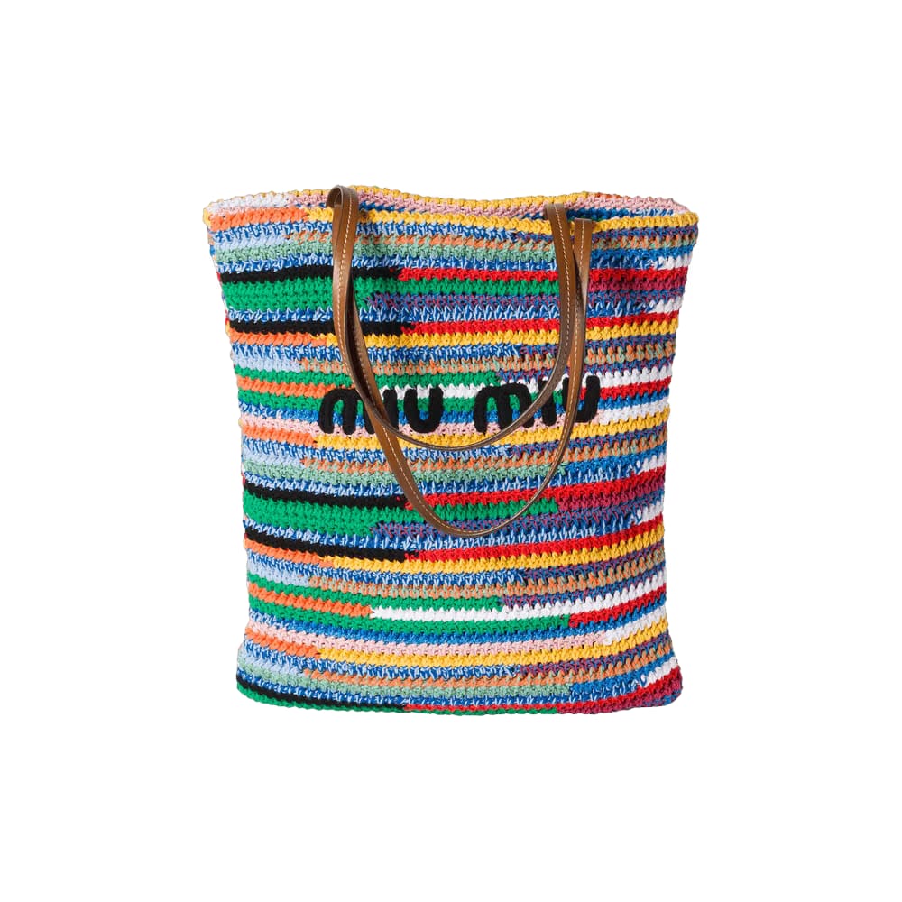 Miu Miu Crochet Tote Bag Multicolor
