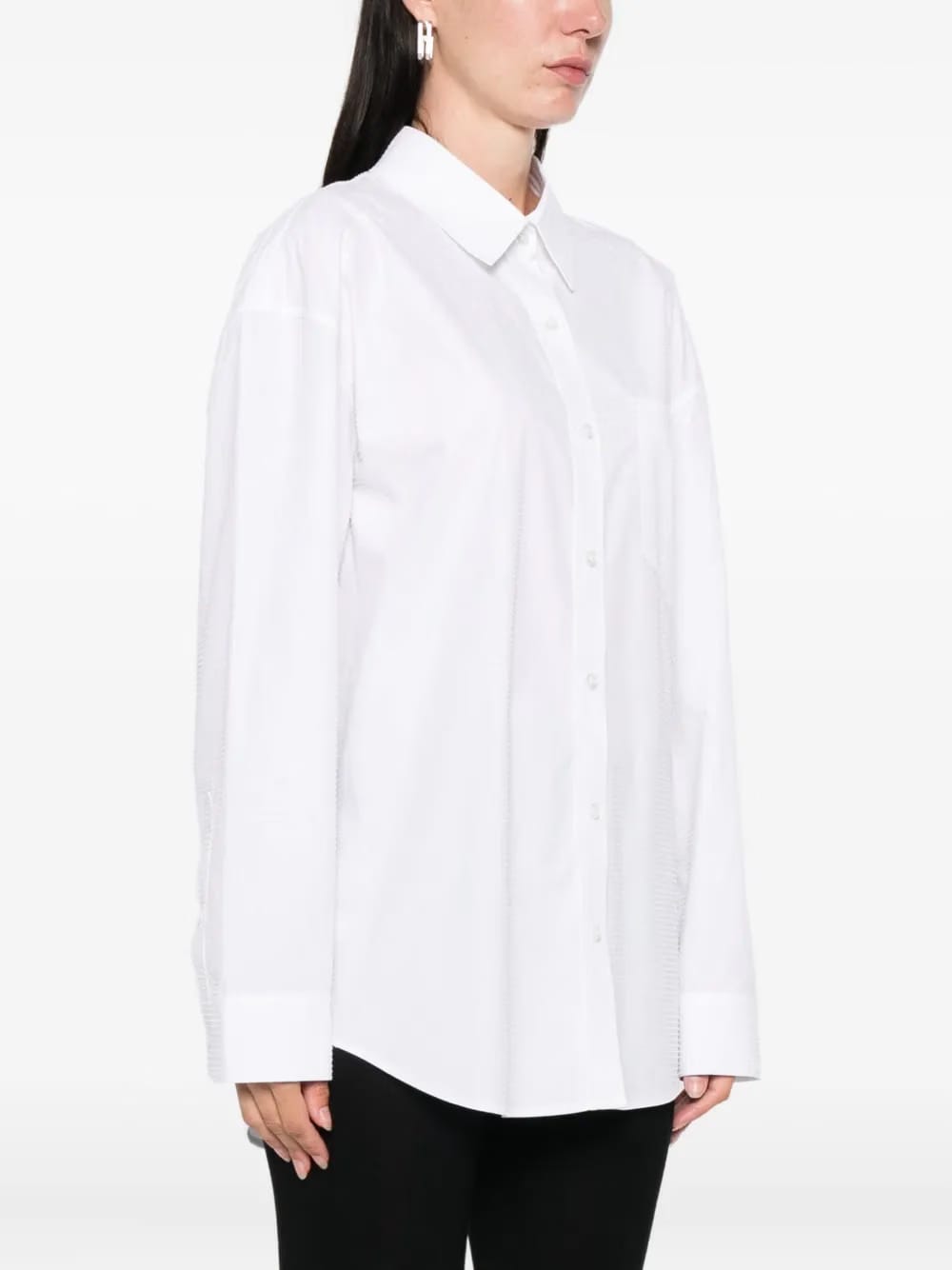chest-pocket cotton shirt