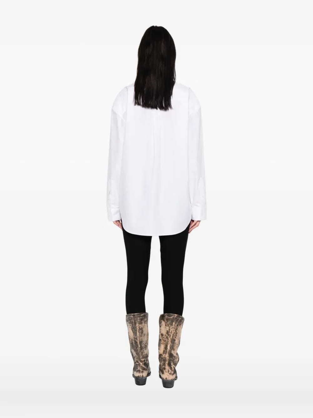chest-pocket cotton shirt