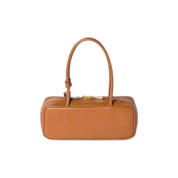 Miu Miu Small Leather Beau Bag Cognac