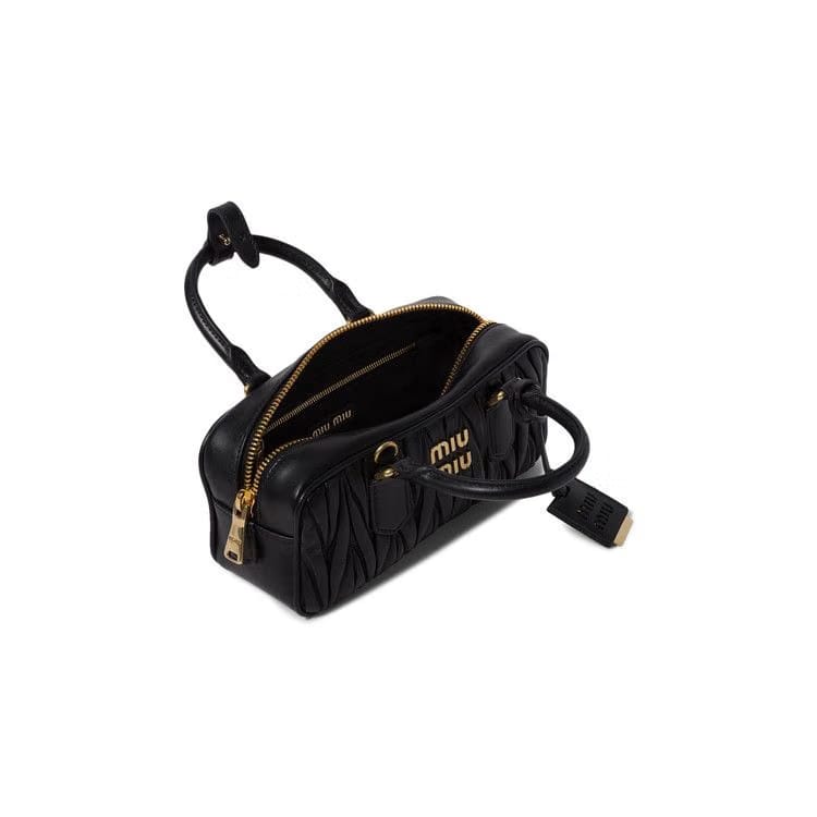 Miu Miu Matelasse Top Handle Bag Black