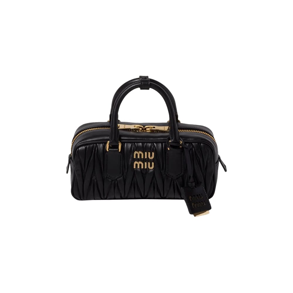 Miu Miu Velluto Matelassé Bag Black