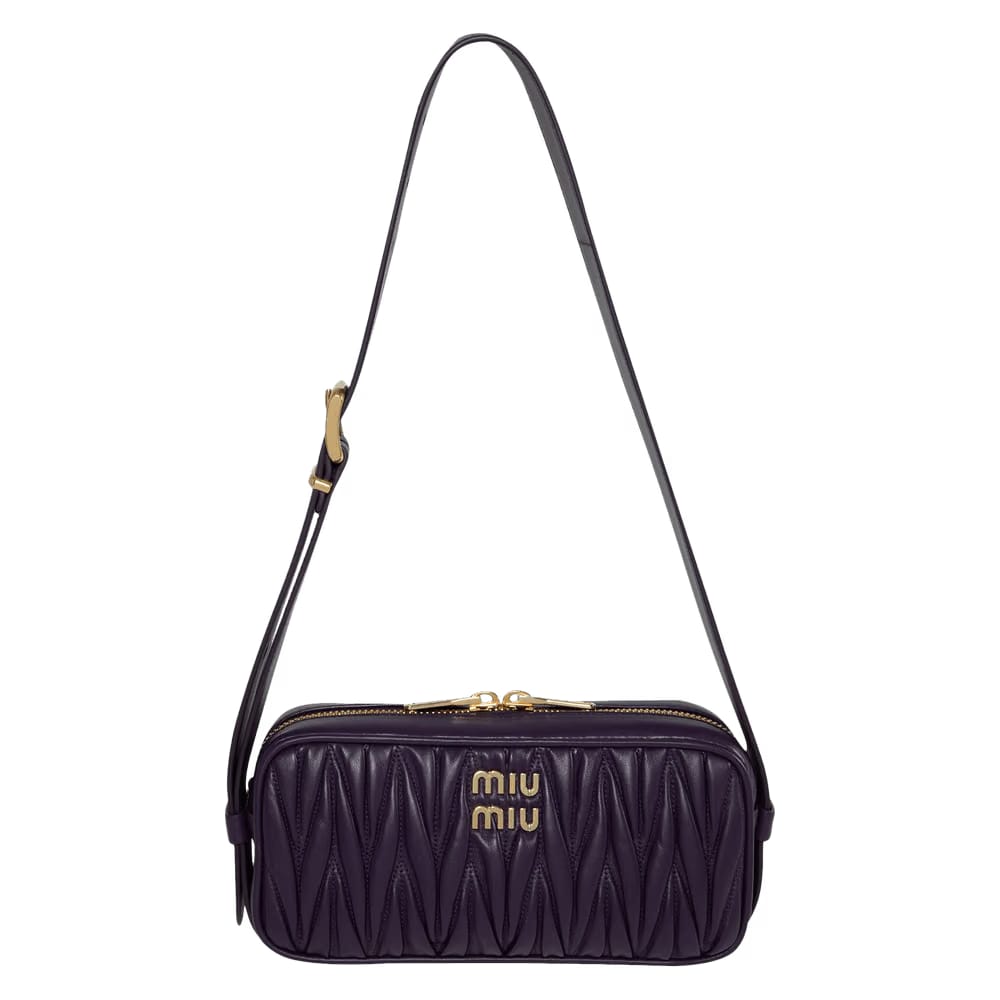 Miu Miu Matelassé Shoulder Bag Viola