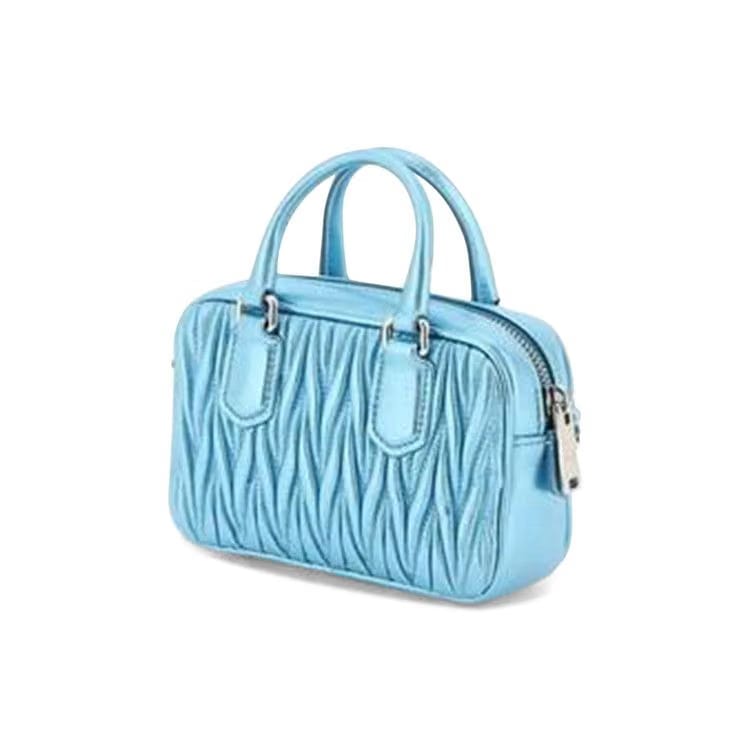Miu Miu Matelasse Square Shoulder Bag Cielo Mordore