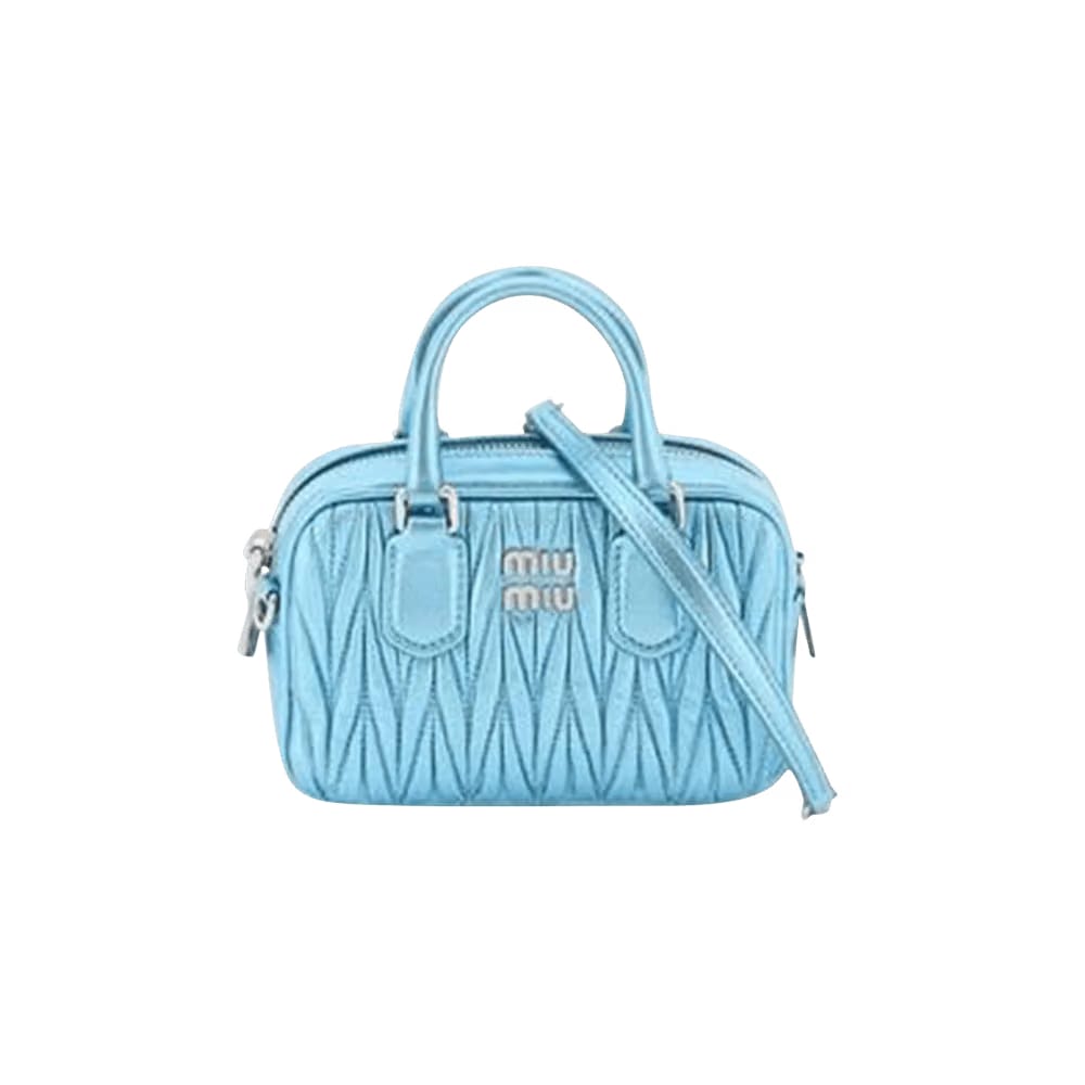Miu Miu Matelasse Square Shoulder Bag Cielo Mordore