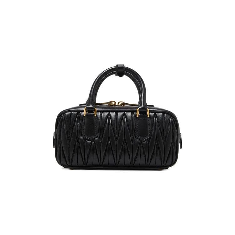Miu Miu Arcadie Matelasse Nappa Bag Black