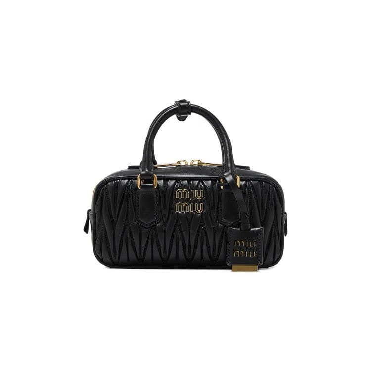 Miu Miu Arcadie Matelasse Nappa Bag Black