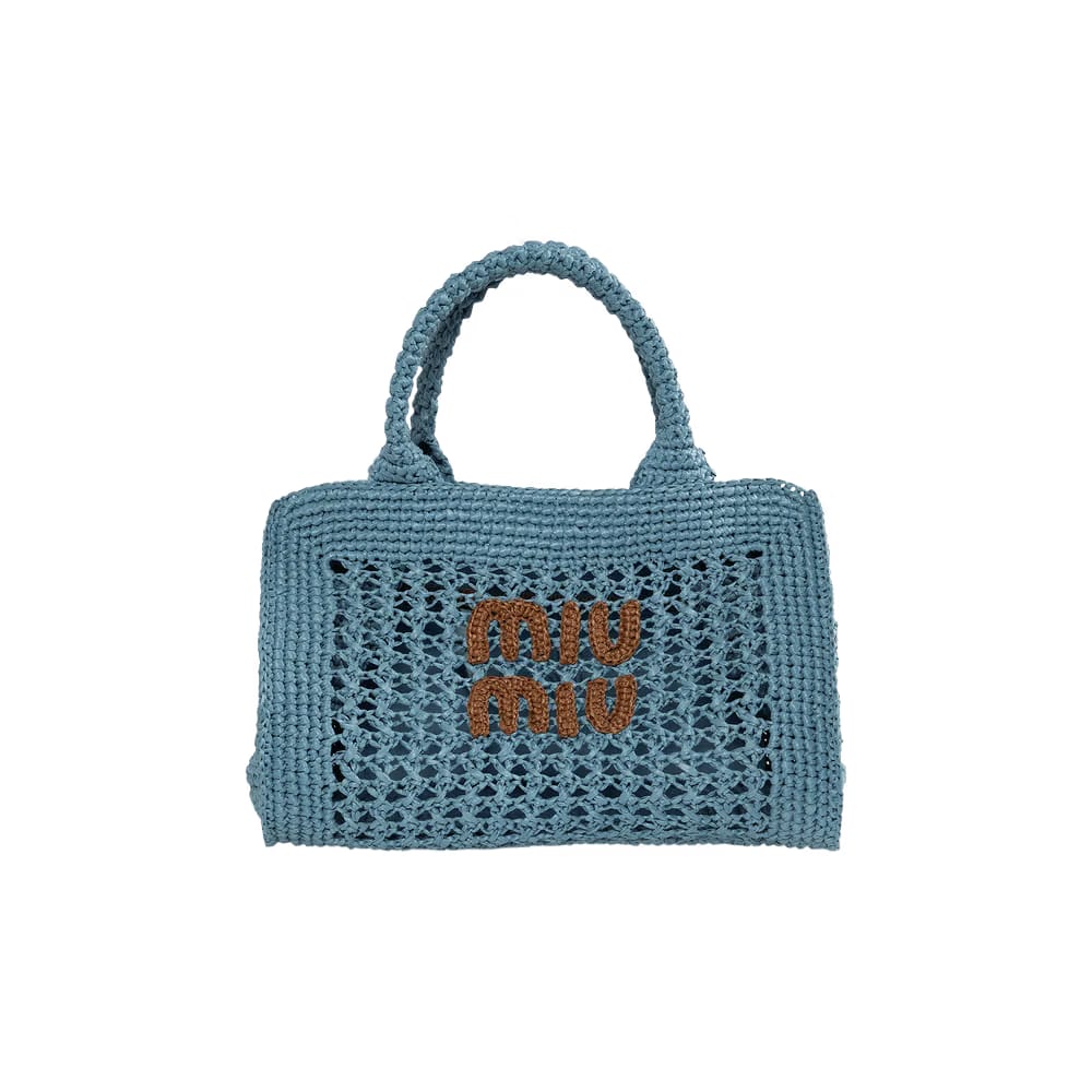 Miu Miu Chrochet Rete Celeste/Cognac