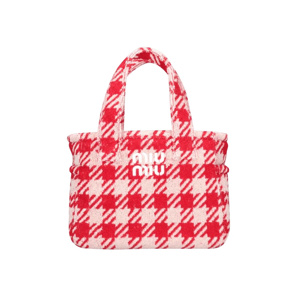 Miu Miu Picnic Tote Bag Red/White