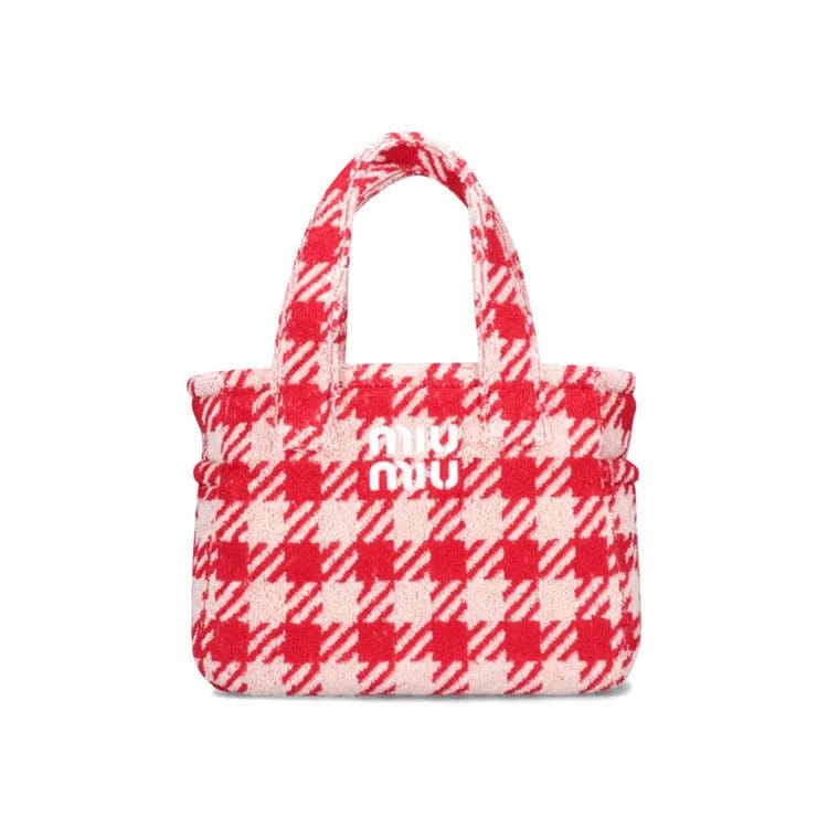 Miu Miu Picnic Tote Bag Red/White
