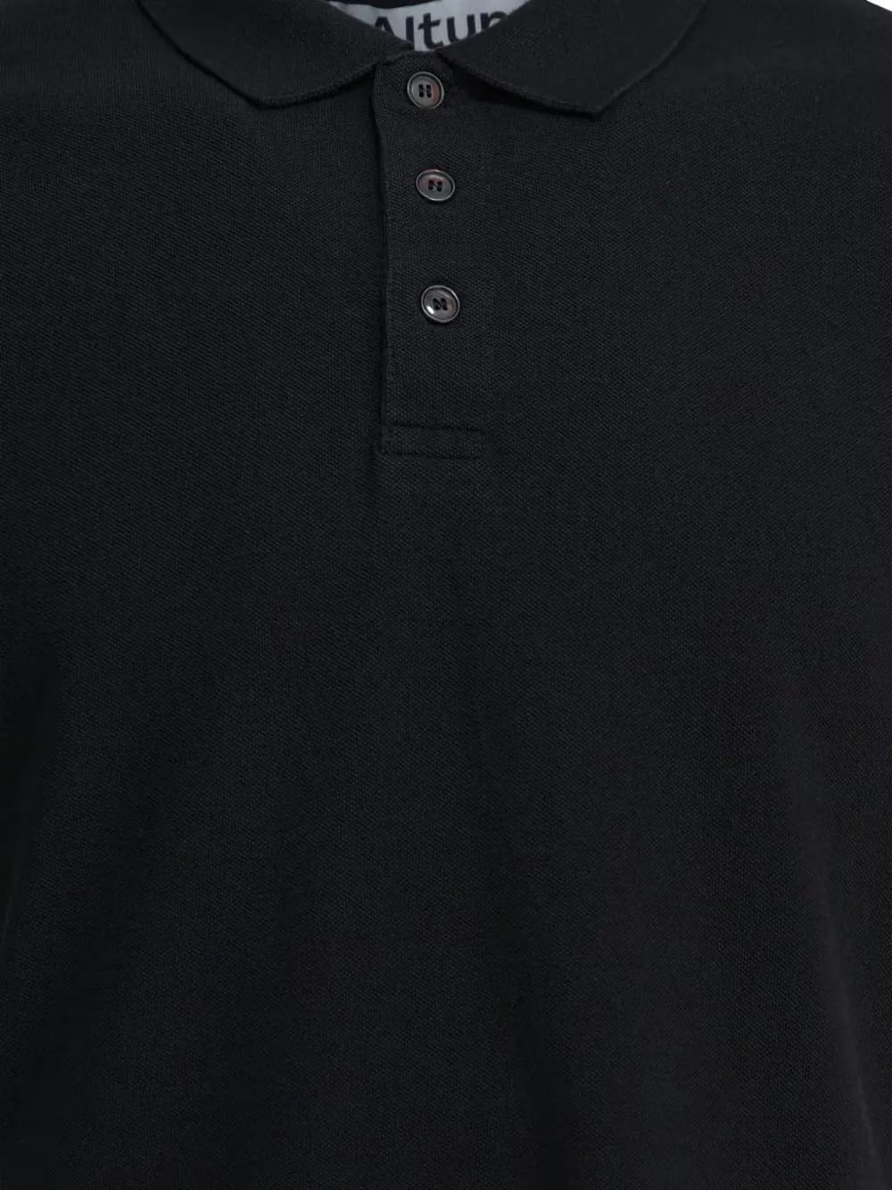 short-sleeve buttoned polo shirt
