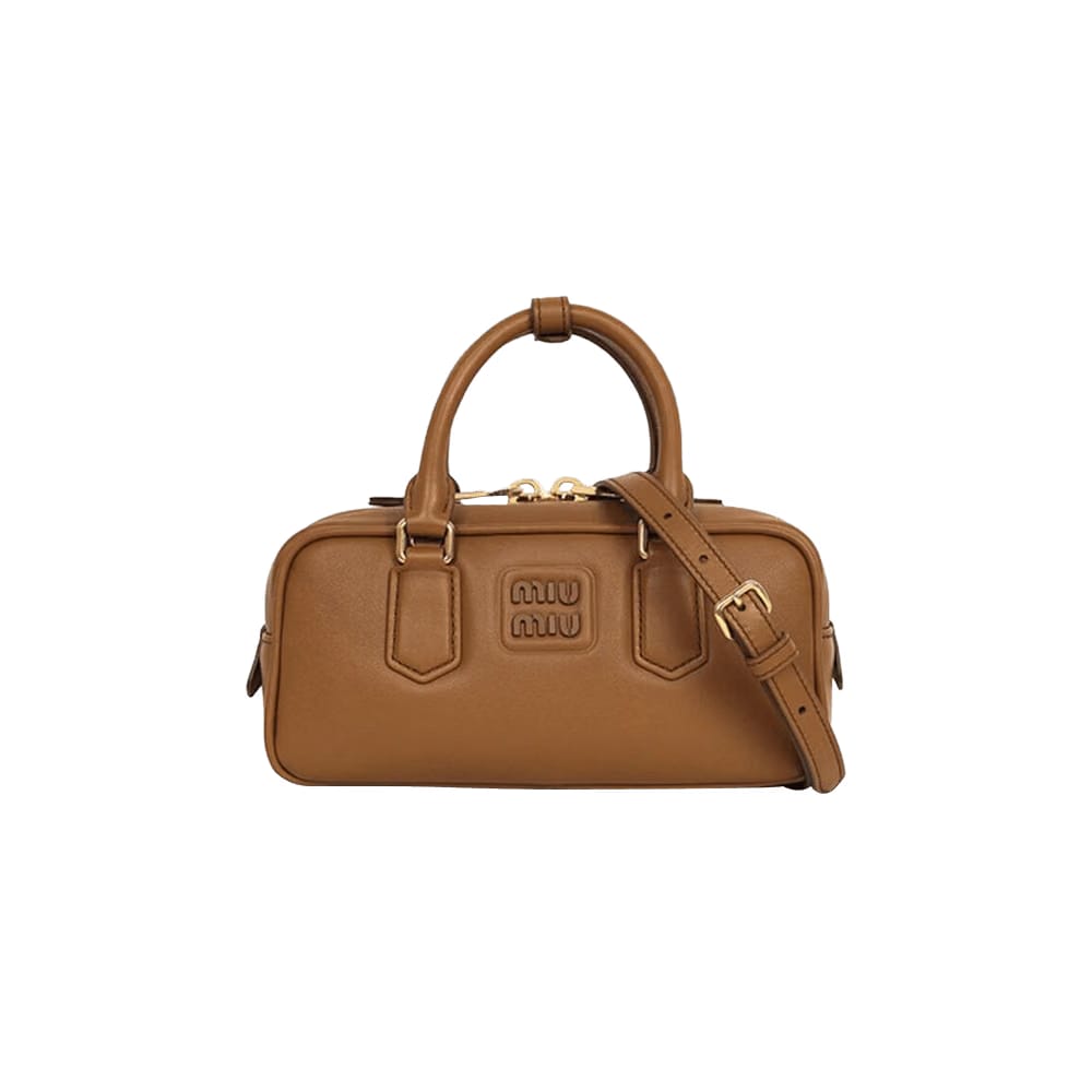 Miu Miu Arcadie Top Handle Bag Cognac