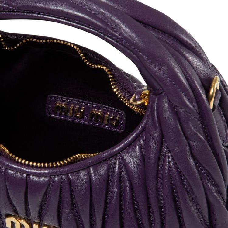 Miu Miu Wander Matelassé Mini Bag Viola