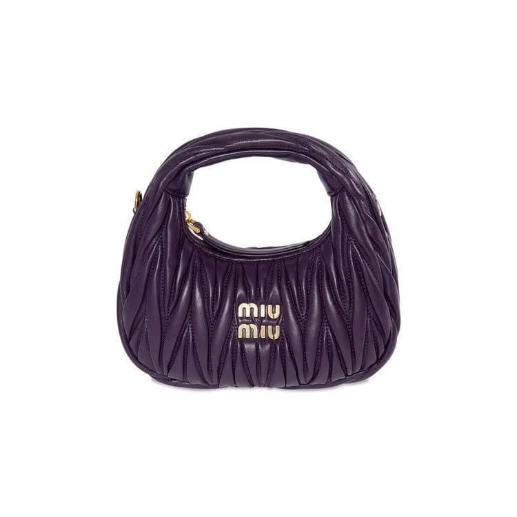 Miu Miu Wander Matelassé Mini Bag Viola