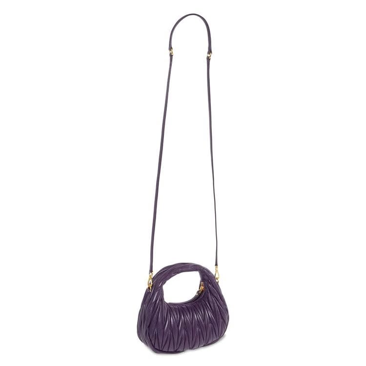 Miu Miu Wander Matelassé Mini Bag Viola