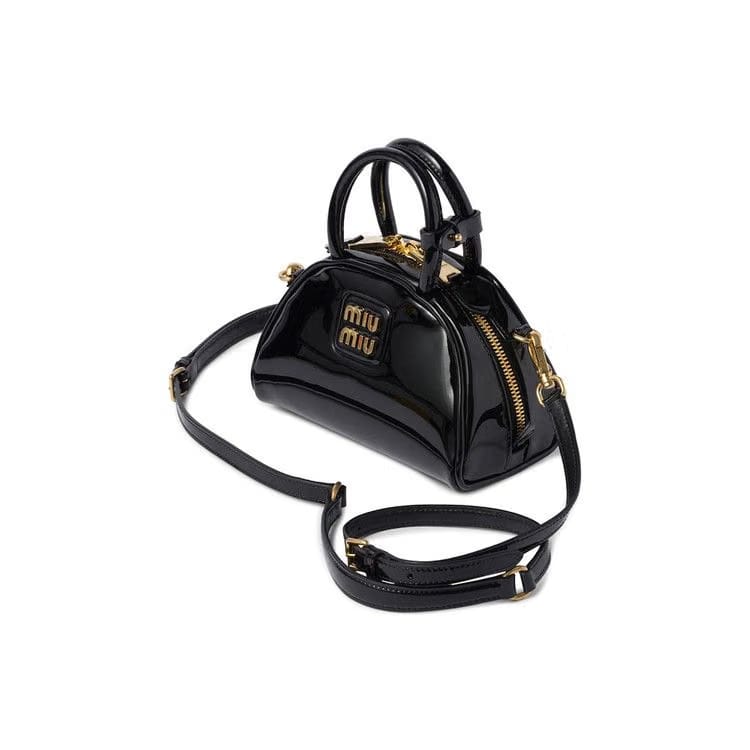 Miu Miu Vernice Miniborse Handbag Black