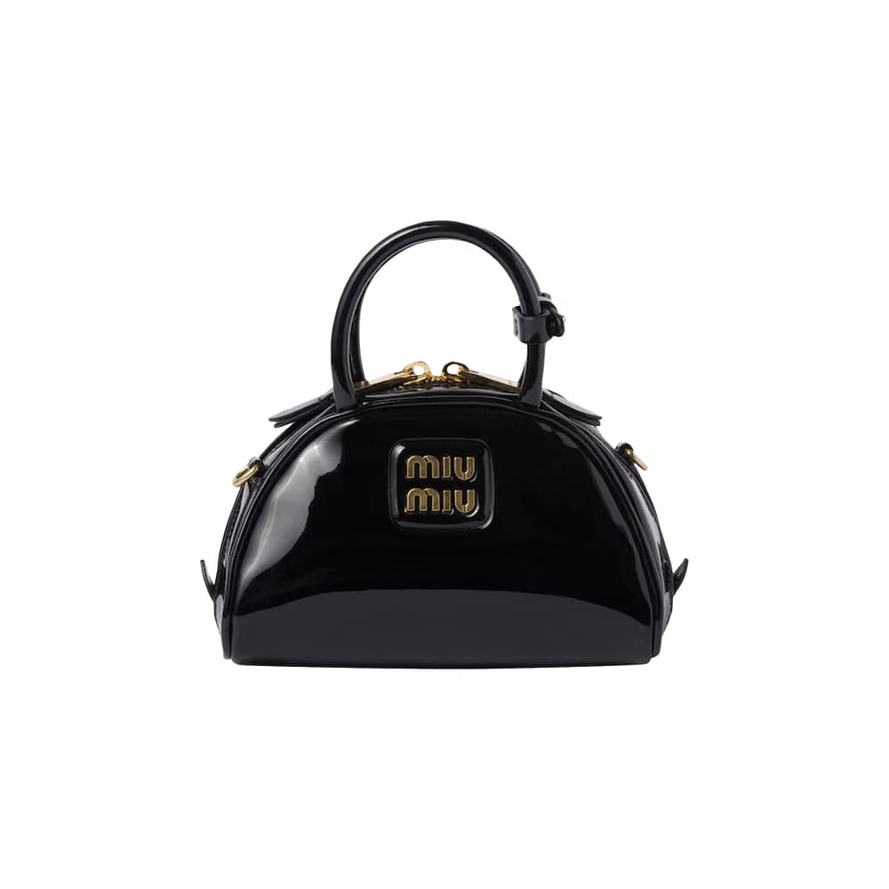 Miu Miu Vernice Miniborse Handbag Black