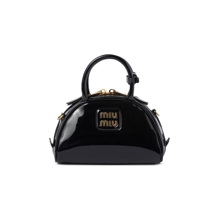 Miu Miu Vernice Miniborse Handbag Black