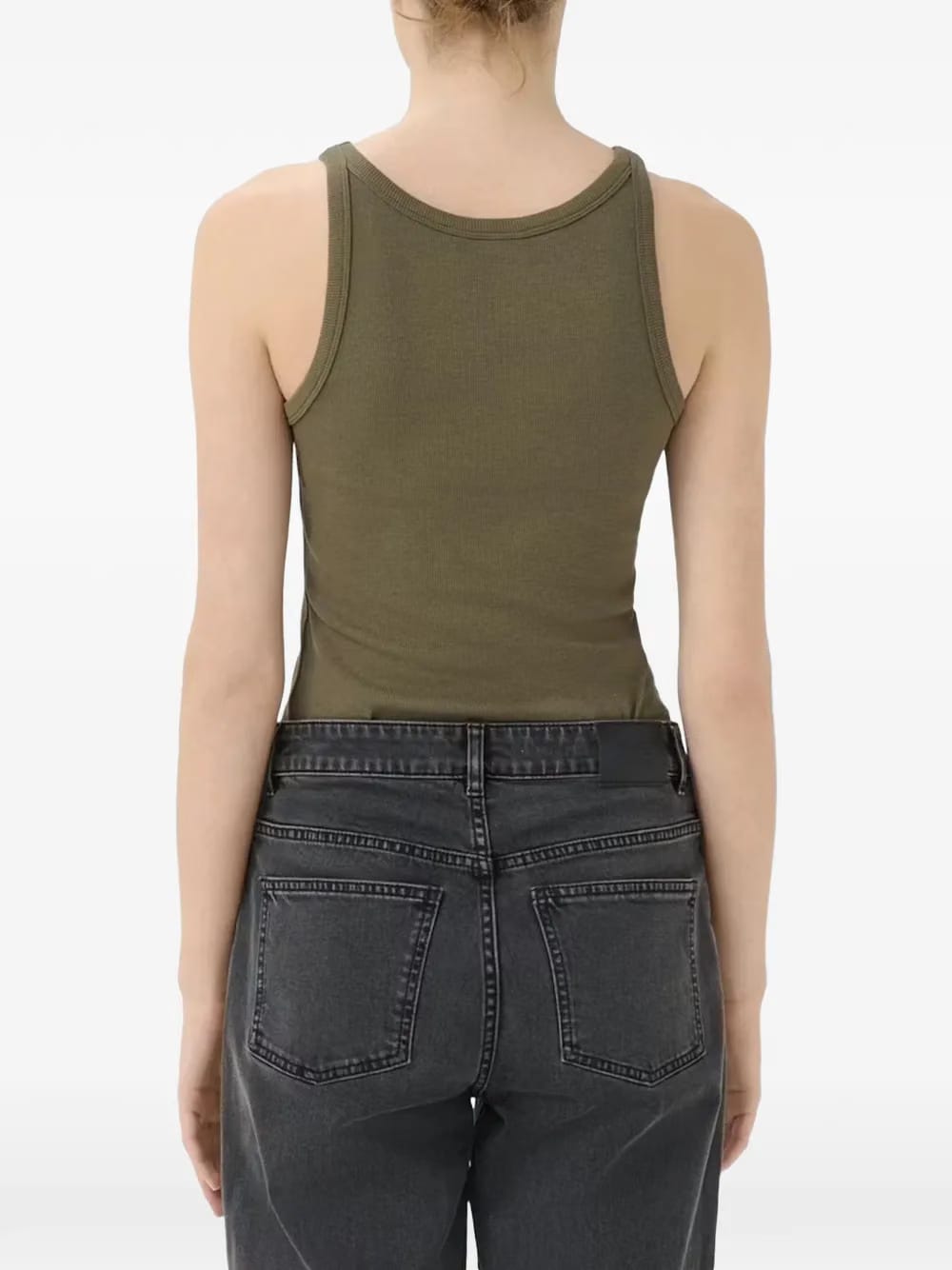 Drew ribbed cotton vest top