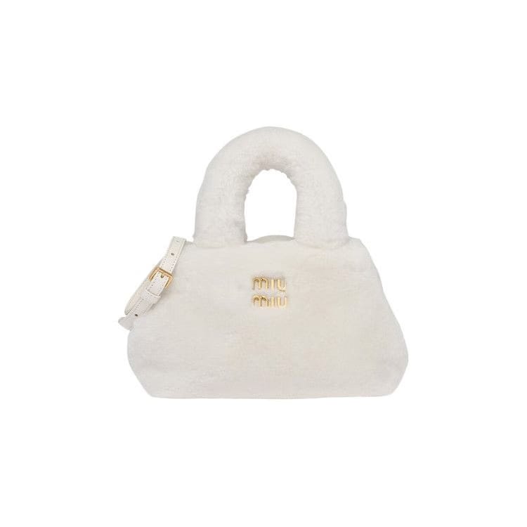 Miu Miu Fluffy Handbag Bianco