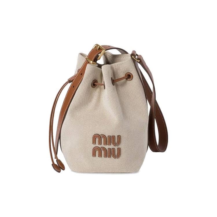 Miu Miu Bucket Bag Beige/Brandy