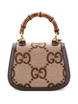 Bamboo 1947 Top Handle Bag Jumbo GG Canvas Mini crossbody bag