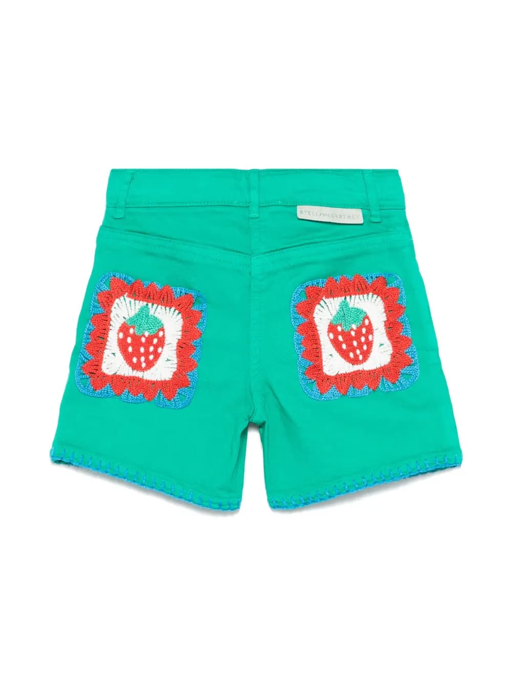 embroidered denim shorts
