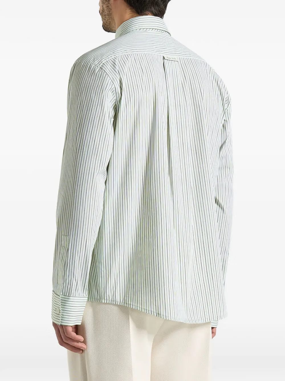 Dylan pinstripe detachable-tie shirt