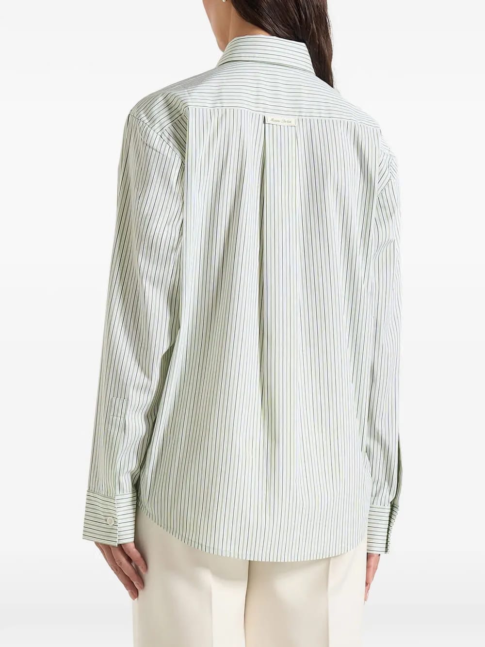 Dylan pinstripe detachable-tie shirt