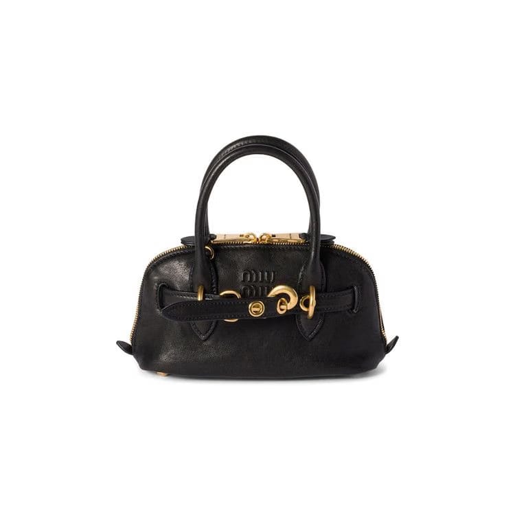 Miu Miu Aventure Mini Nappa Leather Bag Black