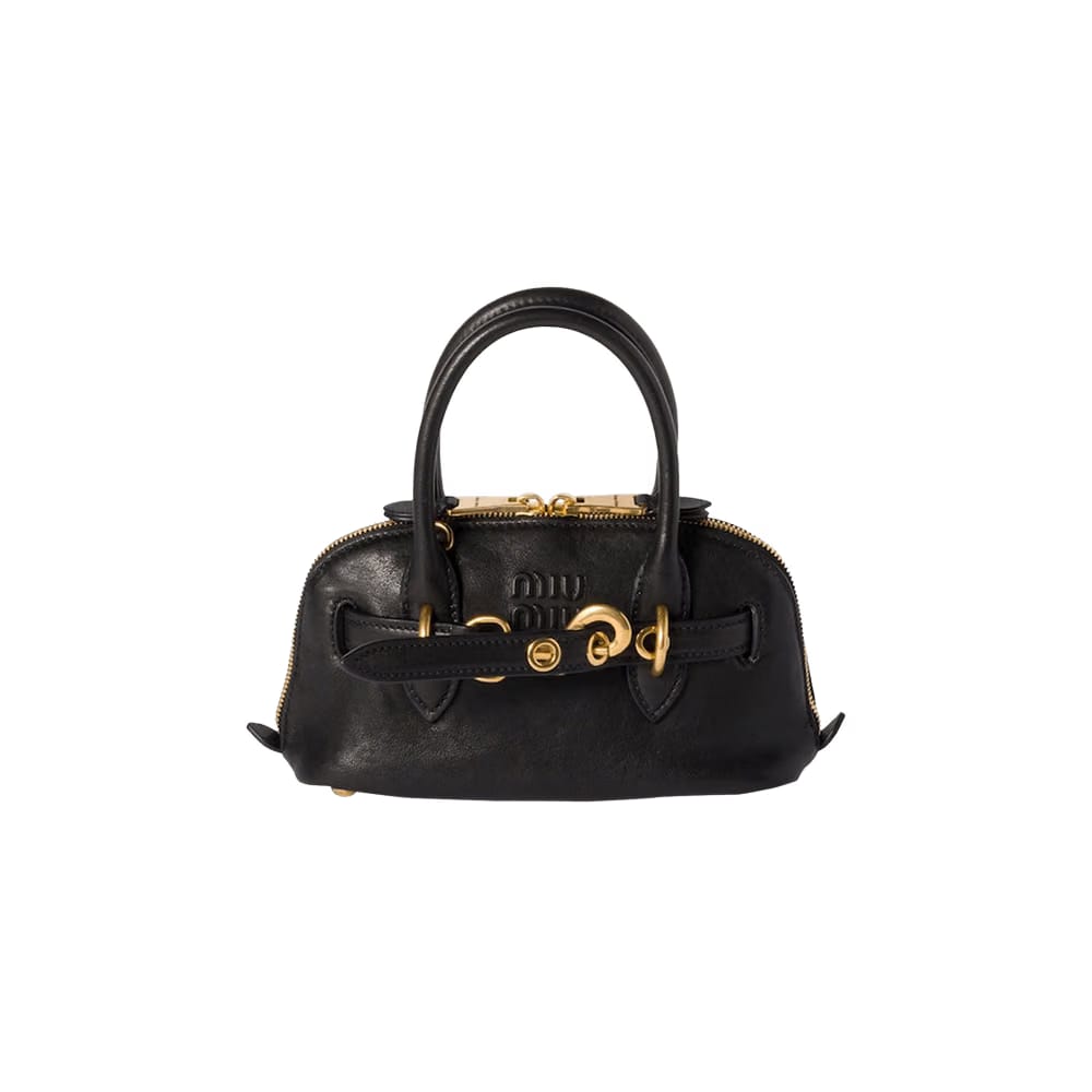 Miu Miu Aventure Mini Nappa Leather Bag Black