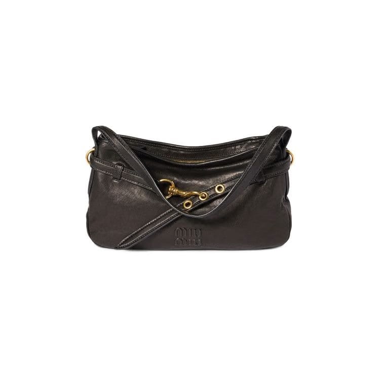 Miu Miu Aventure Nappa Leather Bag Black
