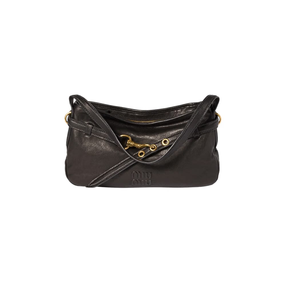 Miu Miu Aventure Nappa Leather Bag Black