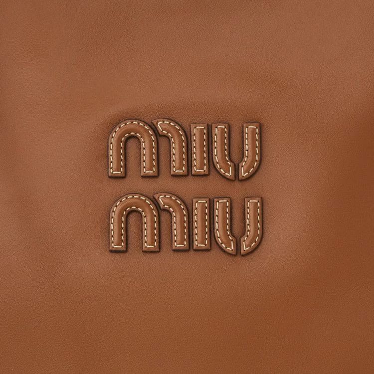 Miu Miu Ivy Leather Bag Brown