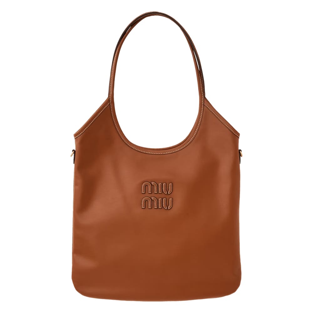 Miu Miu Ivy Leather Bag Brown