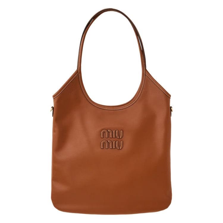 Miu Miu Ivy Leather Bag Brown