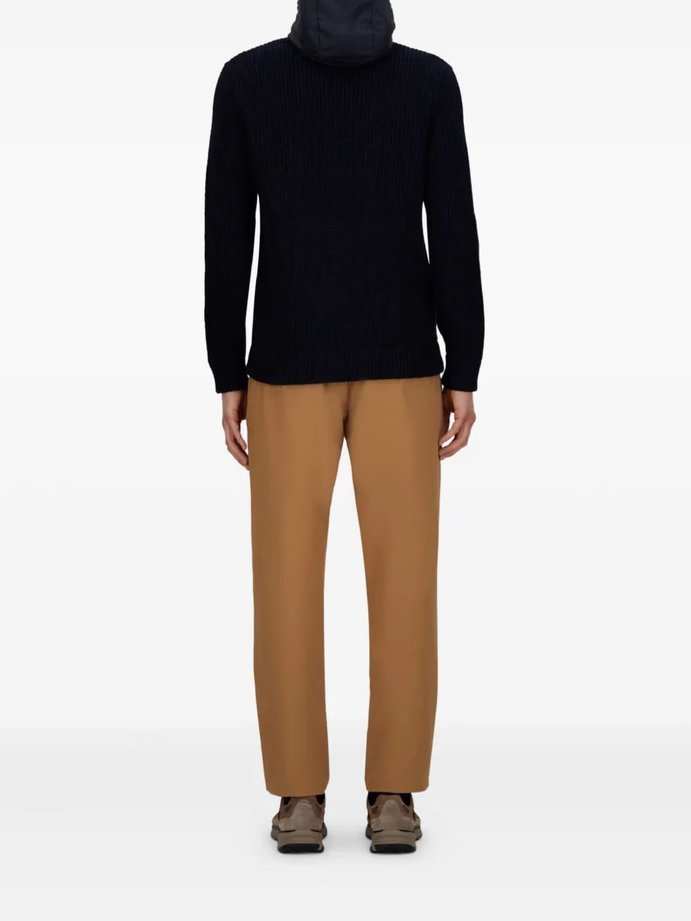 ribbed-knit wool jacket