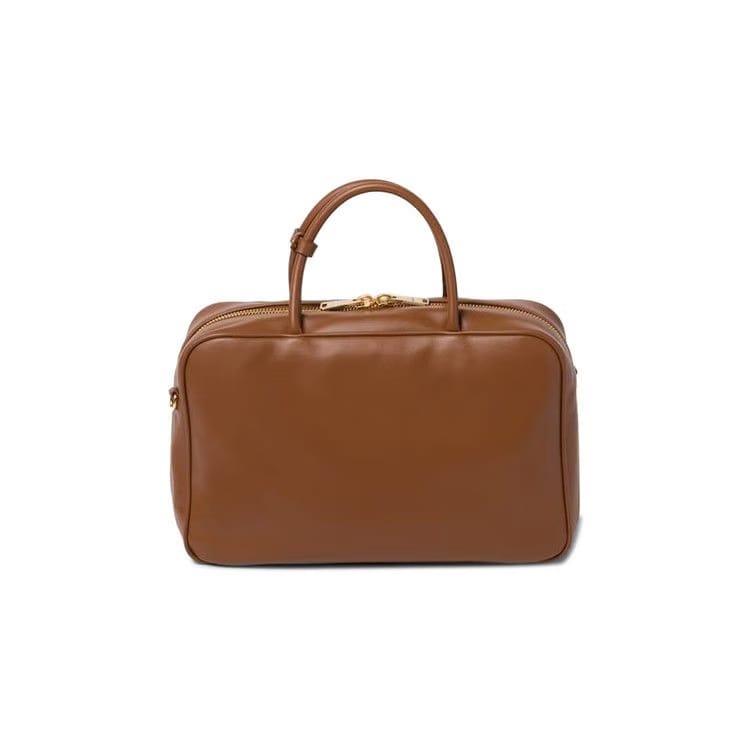 Miu Miu Softy Bauletto Handbag Cognac