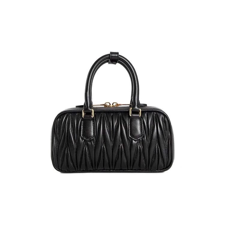 Miu Miu Arcadie Matelassé Nappa Leather Mini Bag Black