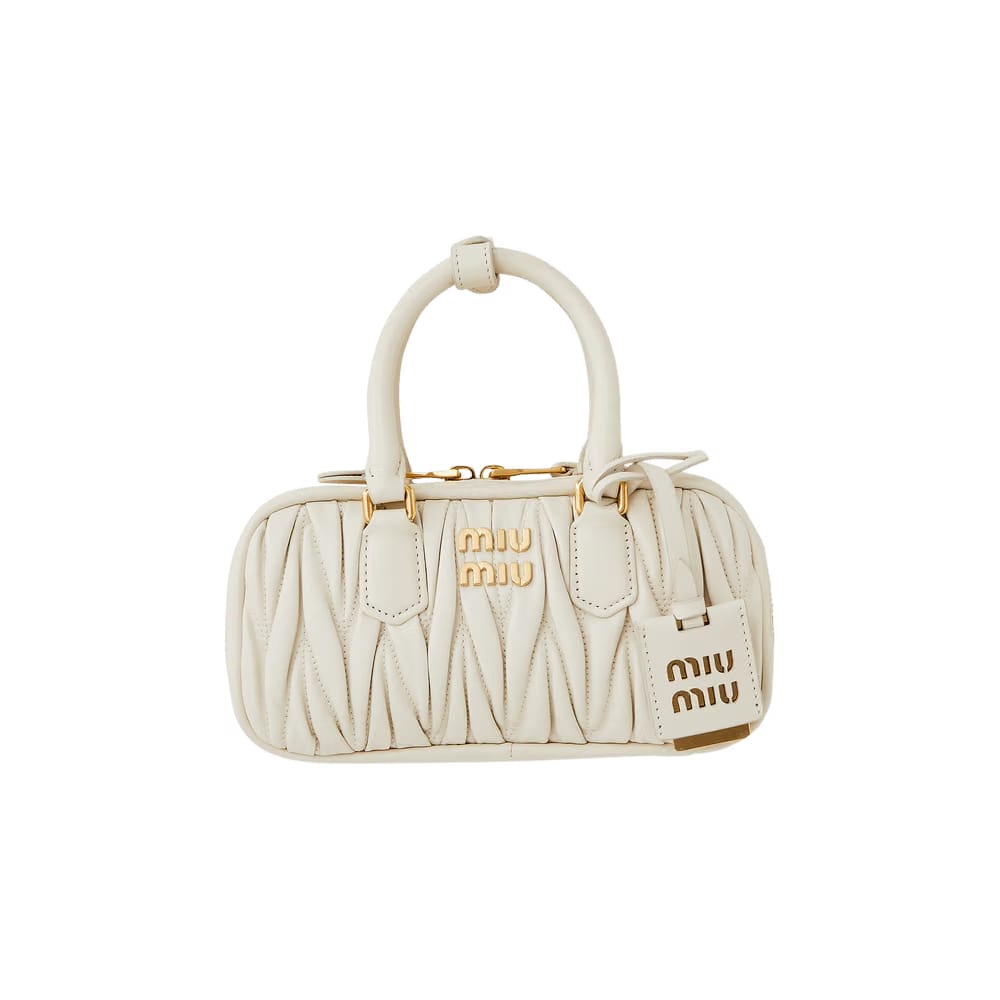 Miu Miu Arcadie Matelassé Nappa Leather Mini-Bag White