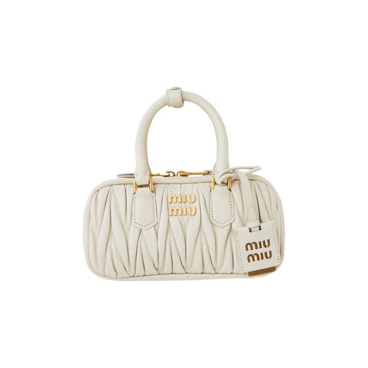 Miu Miu Arcadie Matelassé Nappa Leather Mini-Bag White