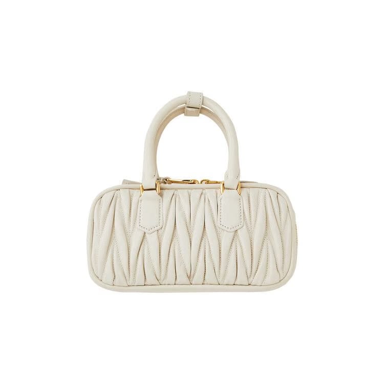 Miu Miu Arcadie Matelassé Nappa Leather Mini-Bag White