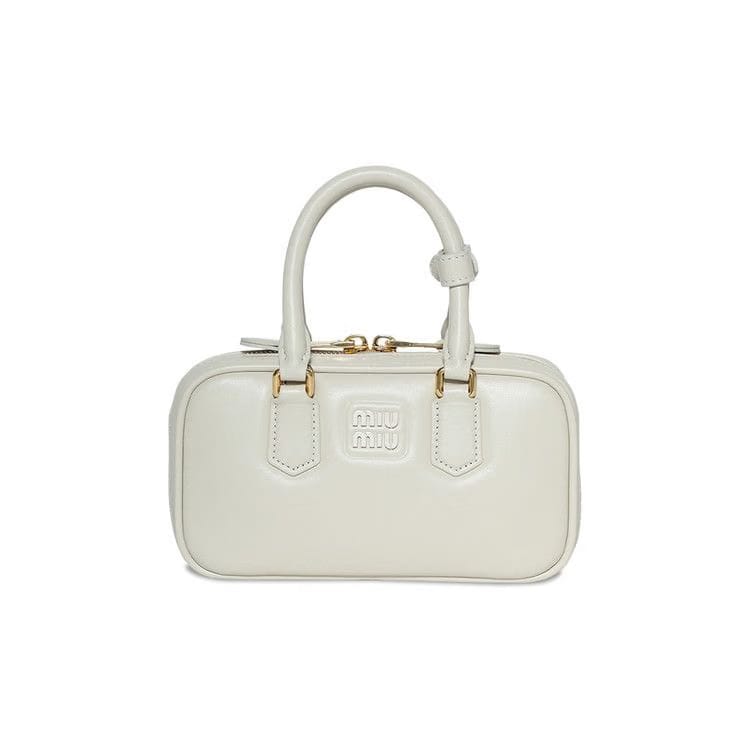Miu Miu Arcadie Leather Mini-Bag Talco