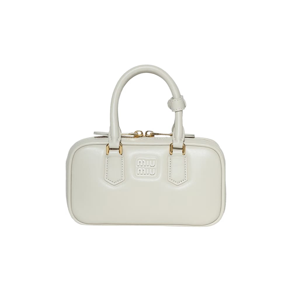 Miu Miu Arcadie Leather Mini-Bag Talco